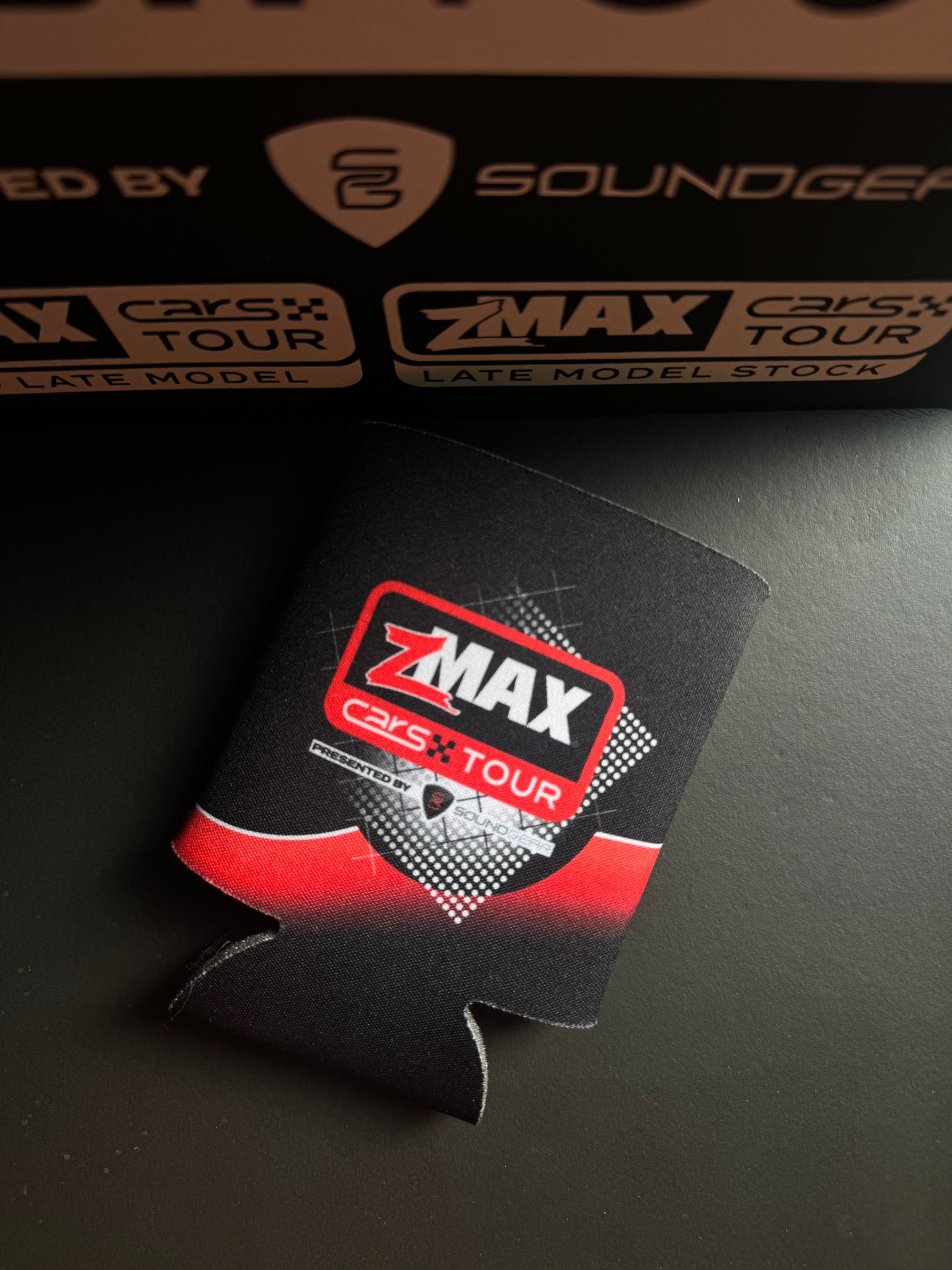 Black/Red 12oz Coozie